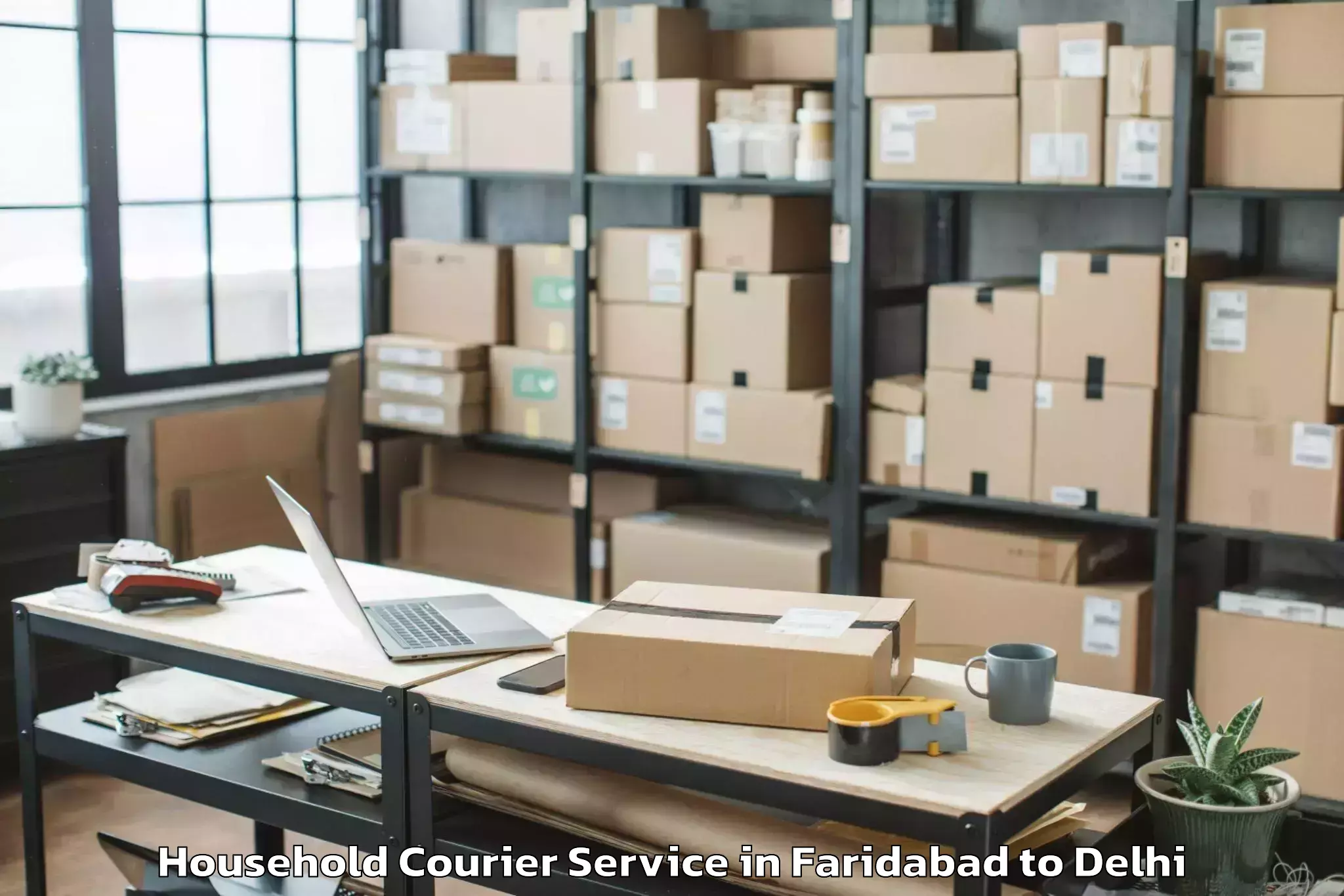 Easy Faridabad to Mgf Metropolitan Mall Delhi Household Courier Booking